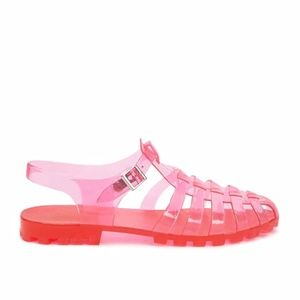 F21 Pink jelly translucent strappy sandals